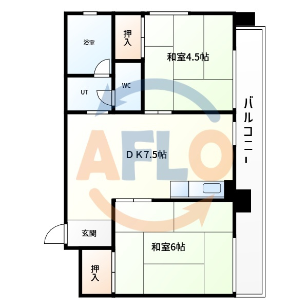 JSC帝塚山（住吉小学校区）の間取り|JSC帝塚山（ジェイエスシーテヅカヤマ）　間取り
