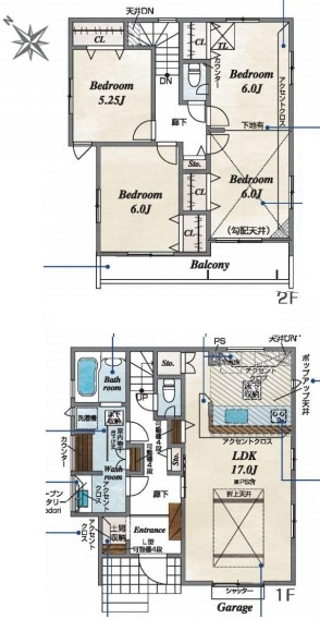 上尾市浅間台2丁目　新築一戸建て　ブルーミングガーデン　04の区画図|4号棟