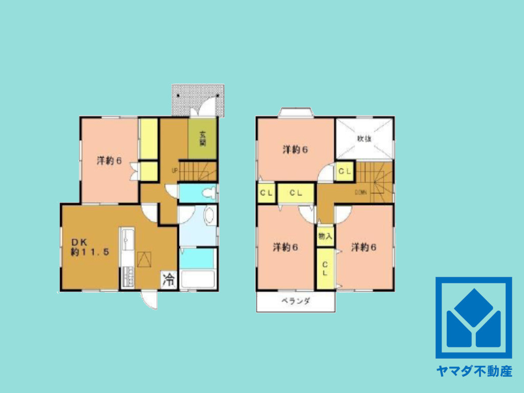 宇治市広野町尖山の間取り