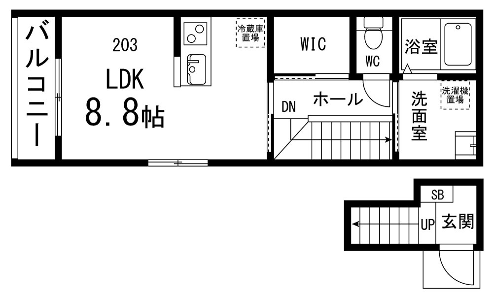 ペアレシア泉ヶ丘Ⅷの間取り
