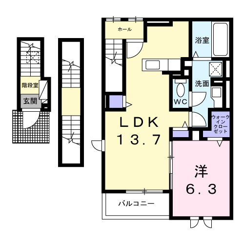 クレール東寺尾の間取り