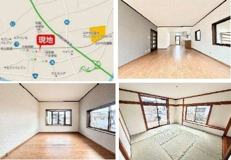 中古戸建　深谷市小前田1492-3（リフォーム住宅）の前面道路含む現地写真