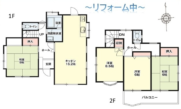 中古戸建　深谷市小前田1492-3（リフォーム住宅）の間取り