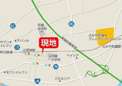 中古戸建　深谷市小前田1492-3（リフォーム住宅）の地図