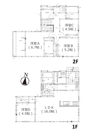 【間取り】 | 福岡市早良区田隈3丁目6期　1号棟（全1棟）【仲介手数料無料・0円】 | 平日、土日祝日もお好きな日時にご見学可能です。お気軽にお問合せ下さい。