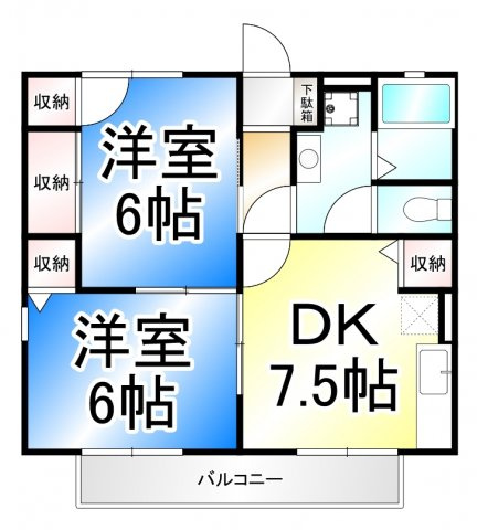 セジュールこやまの間取り