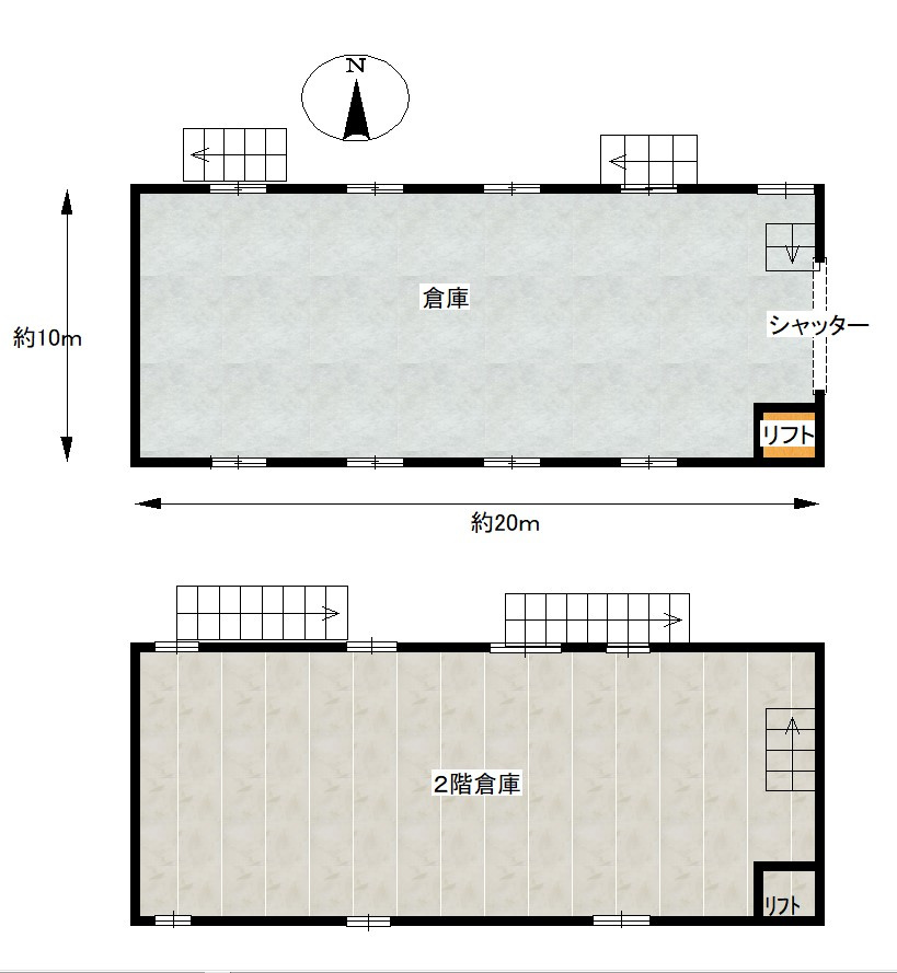 茂平貸倉庫の間取り
