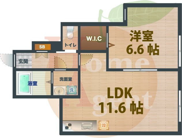 【間取り】 | ミハス中野富士見町 | 1LDKのお部屋です。