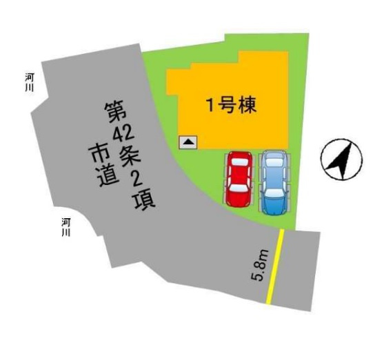 【区画図】 | 福岡市早良区内野2丁目1期　1号棟（全1棟）【仲介手数料無料・0円】 | 区画図です。1号棟