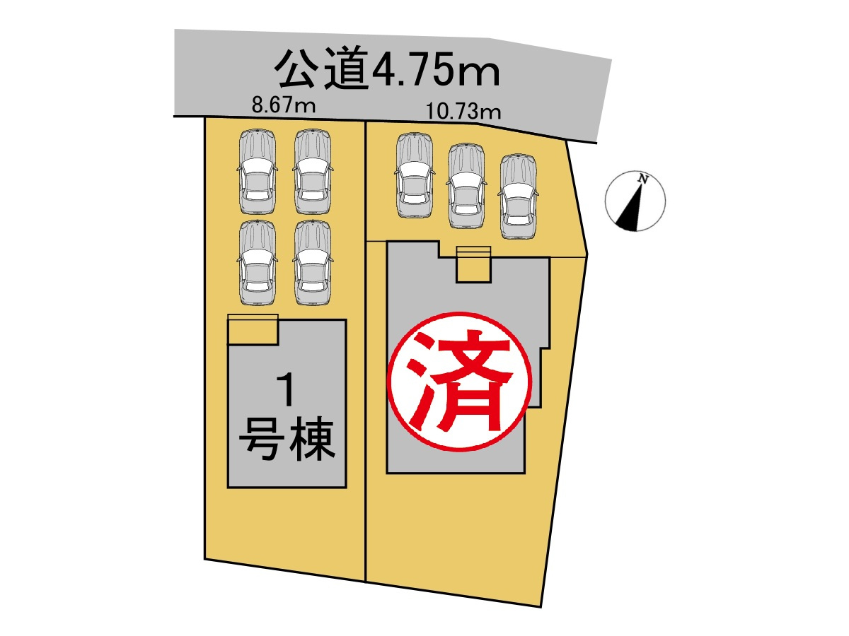 【商談中】リーブルガーデン　瑞穂市十九条　全2区画分譲の区画図|■区画図
■YAMADA電機の　ヤマダ不動産　株式会社リライフ　
いつでもお問合わせ下さい。