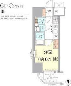 エスリード難波ザ・ブライトの間取り