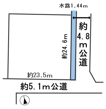６６８０８　岐阜市六条片田一丁目土地の区画図