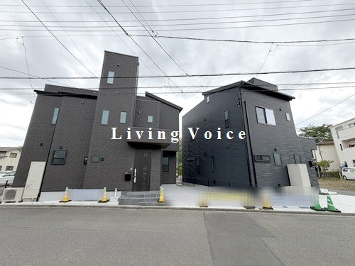 【仲介手数料０円】相模原市中央区水郷田名2丁目　新築一戸建て　1号棟　全2棟の外観|全体【仲介手数料０円】相模原市中央区水郷田名2丁目　新築一戸建て　全2棟