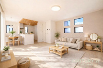 新築デザイナーズ分譲住宅　駐車並列2台！　裏庭でBBQ！　LDK21帖！の画像