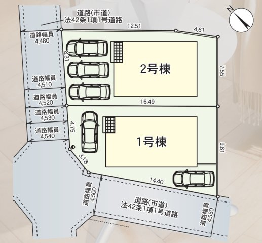 北九州市八幡西区楠橋南第2の区画図