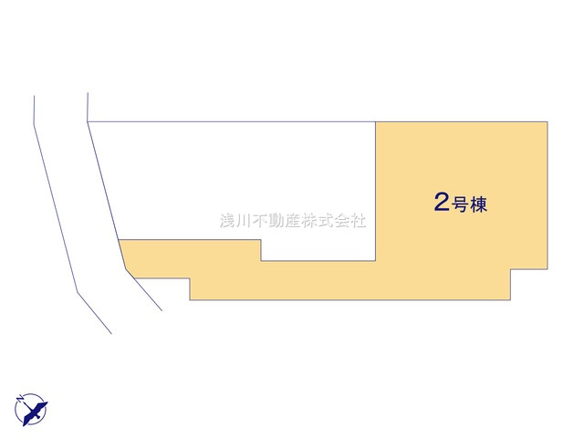 八王子市　川口町　平屋（新築一戸建て）０２期の区画図|～敷地72坪超　2台駐車可能カースペース・庭付き～