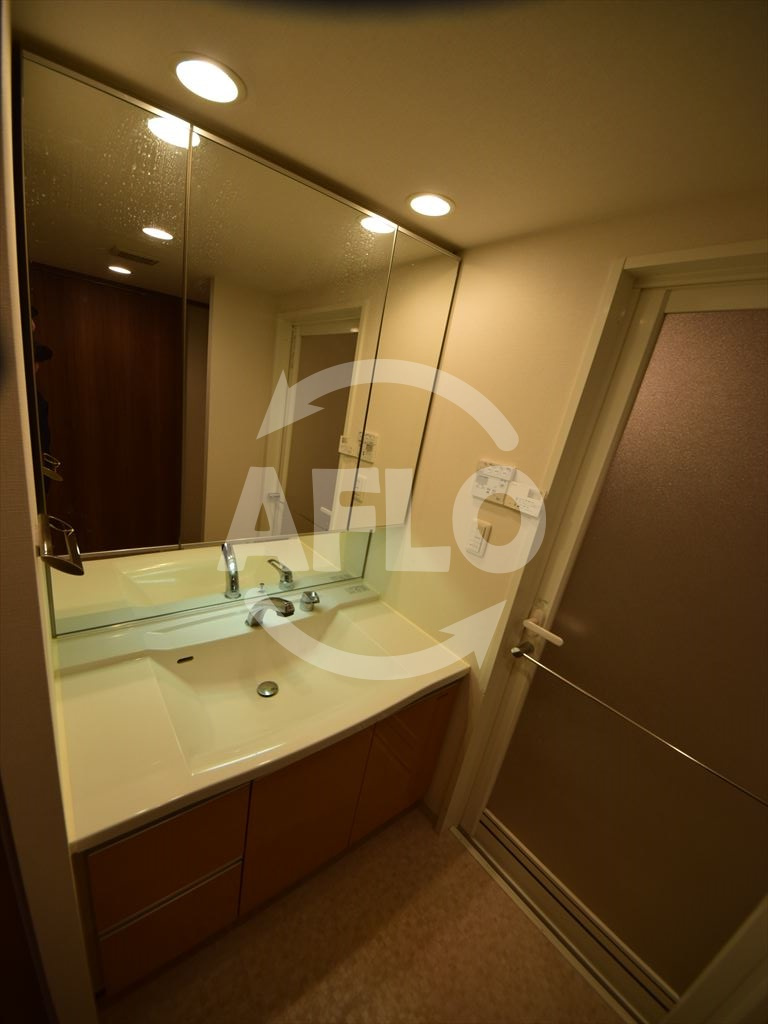 プレサンスロジェ難波GRANDWESTの独立洗面台|プレサンスロジェ難波GRANDWEST　洗面化粧台　