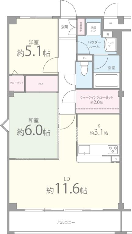 リヴィエール寺内町の間取り