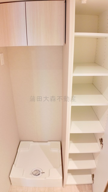 シーズンフラッツ大森西の設備|洗面所収納　室内洗濯機置き場