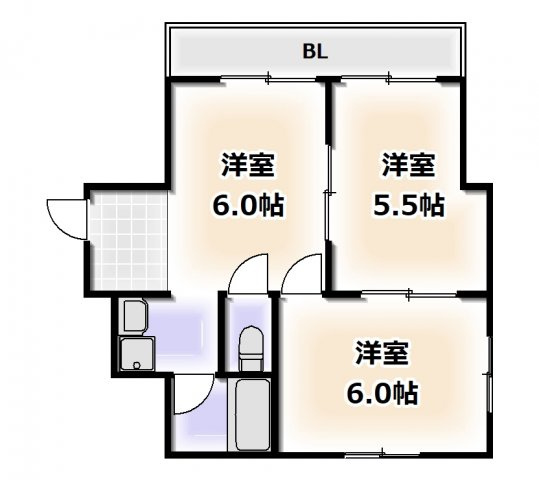 【間取り】 | ドエル恵美須