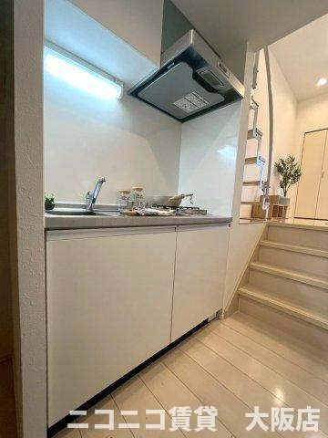 京都市伏見区淀新町のアパートのキッチン|CG画像です。家具家電付きではありません