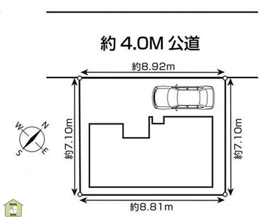 越谷市大林　新築一戸建ての区画図