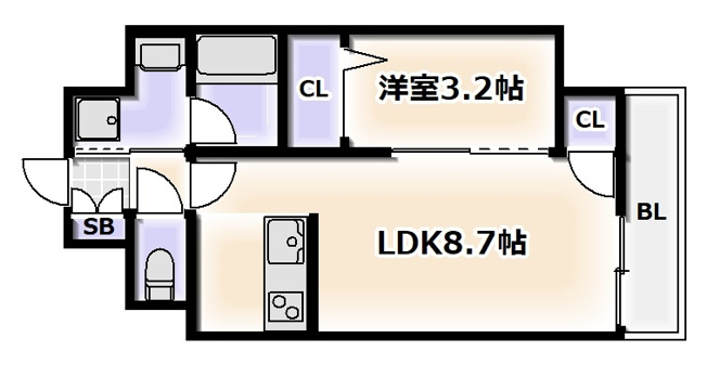 【間取り】 | サザンクレストなんば南