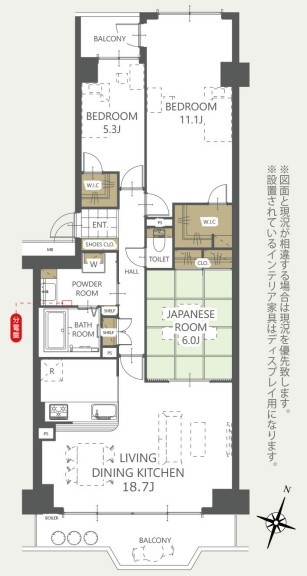 須磨パークヒルズF棟の間取り