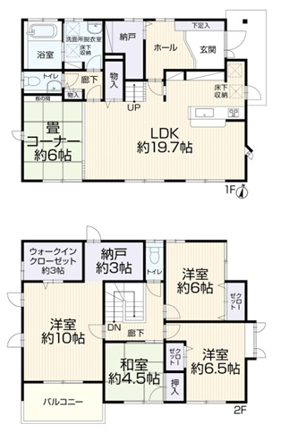 ●津市豊が丘１丁目 中古戸建の間取り
