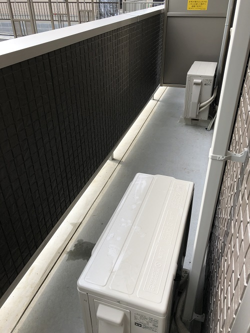 宇部市西小串３丁目のアパートのバルコニー|暖かな日差しのふりそそぐバルコニー