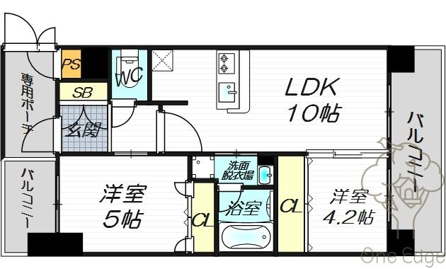 エステムコート梅田天神橋IIグラシオの間取り