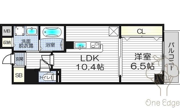 Y'sCourt東梅田の間取り