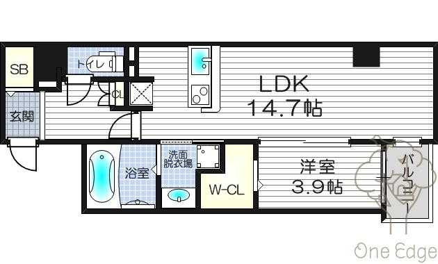Y'sCourt東梅田の間取り