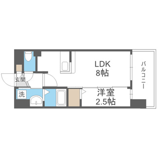 【間取り】 | Luxe玉造南 | 1LDK