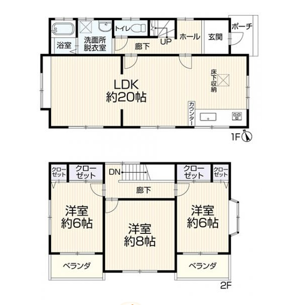 ●鈴鹿市南玉垣 中古戸建の間取り
