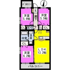 ラフィーネの間取り