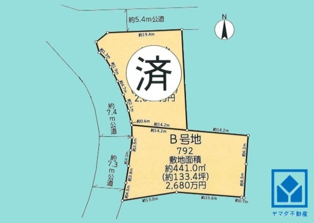 西宮市甲陽園神山町の土地図