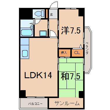 パークシティ八日町の間取り