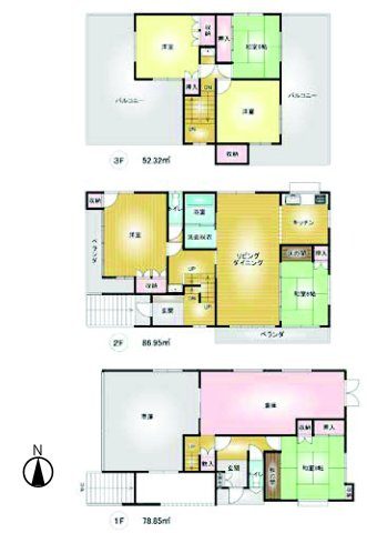 前橋市昭和町一丁目　中古住宅の間取り