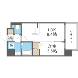 【間取り】 | Luxe玉造南 | 1LDK