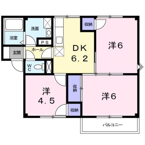 プラストアイムＢの間取り