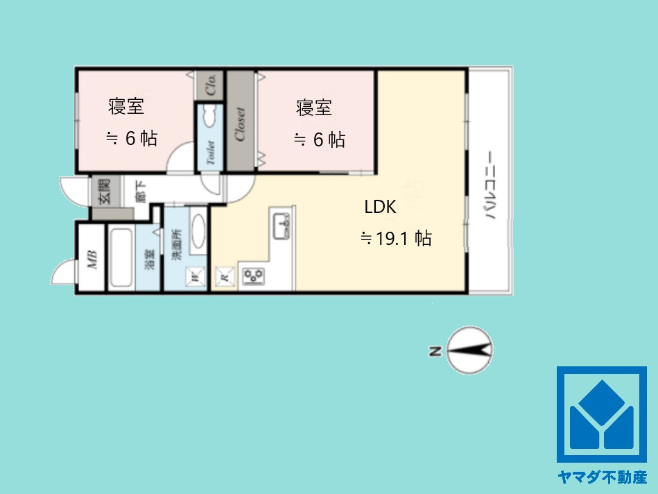 ユニライフ宇治六番館の間取り