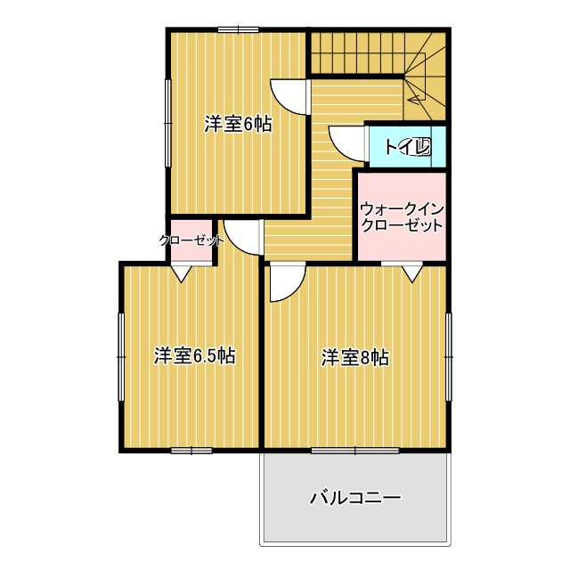 茨城町桜の郷ダイワハウス施工オール電化中古戸建 の間取り|２F間取図