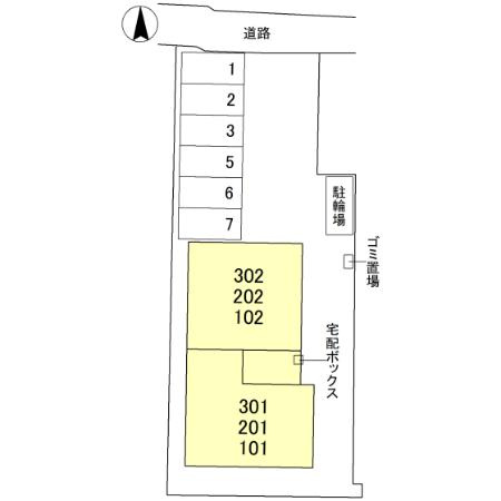 Villa Calmaの区画図