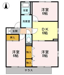 【間取り】 | エスペランサ・ディアス B棟 | エスペランサ・ディアス B棟の間取りです。