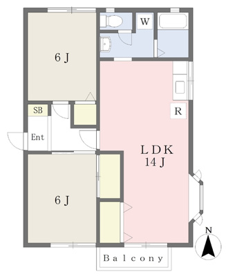 LDK１４帖　出窓もあります。