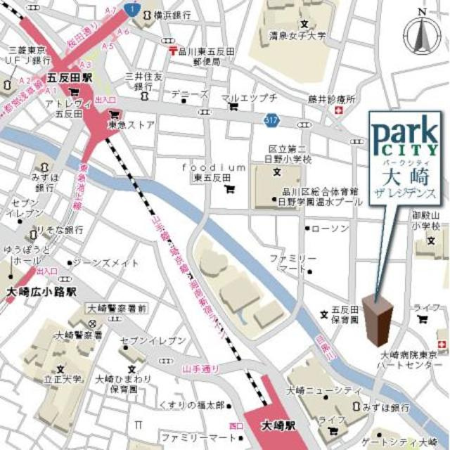 パークシティ大崎　ザ　レジデンスの地図