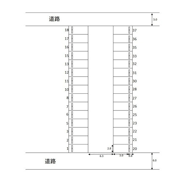 岐阜市本荘西３丁目の駐車場の間取り