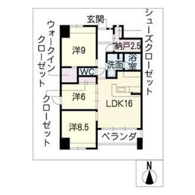 岐阜市香蘭２丁目のアパートの間取り