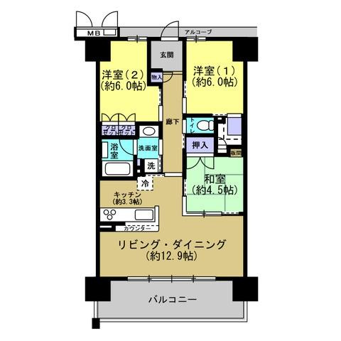 シャルマンフジスマート和歌山駅前EAST　の間取り